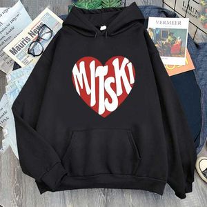 Herrtröjor tröjor mitski hoodie begrava mig på makeout crk tryck musikartist indie musik vara cowboy ingen länge slve huvor män sweathisrts t240507