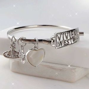 Designer High version Westwood Love Shell Bracelet with Hollow Letter Hicraft for Couples