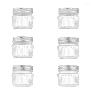 Storage Bottles 6 PACK Glass Mason Jars Canning 5OZ Jelly With Food Grade Safe Metal Lids Honey Wedding Favors Shower DIY Spice