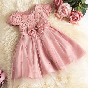 Abiti di battesimo Childrens 12m-5y Girl Lace Wedding Party Dress Tulle Birthday Princess Picture Dance Capodanno Abbigliamento Q240507