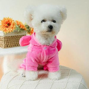 Abbigliamento per cani Abbigliamento caldo accogliente accogliente peluche cappotto a 4 gambe per cani da piccolo a medio facile indossare costumi invernali a forma di piggy