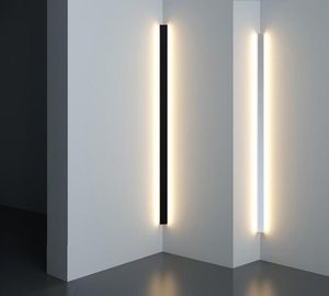 Modern LED -ljus minimalistisk hörn LED Wall Sconce Stair Bedroom Bedside Lamp inomhusbelysning5829577