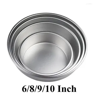 Baking Moulds 6/8/9/10 Inch Round Chiffon Cake Pan Aluminum Alloy Solid Bottom Non-stick Food Oven Big Bread Mold DIY Tool