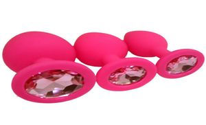 3pcs silicon juwelenanal Butt Plugs Anal Trainer Spielzeug Anal plattierter Juwelen -Strass sexy Stopper Erwachsener Spiel für Wen und Women4874762