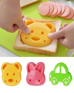 Sandwich Mold Bear Car Rabbit Shaped Bread Mold Cake Biscuit Präglingsanordningsskorpa Cookie Cutter Bakning Pastry Tools9828878