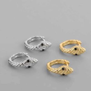 Earrings Silver Color Circle Small Snake Earrings Zircon Fashion Korean Small Earrings Women Cute Snake Jewelry Accessories 230831