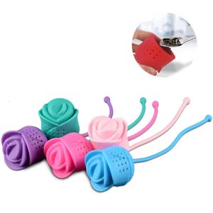 Flor Rose Tea Creative Tea Silicone Filders Shapet Teas Infuser Coffee Coffee Vanilla Spice Filter Difusor Reutilizável S