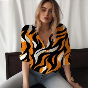 Women's Blouses Women Shirts & Summer Fashion Leopard Print Shirt And Button Casual Loose Suitable Young Lady