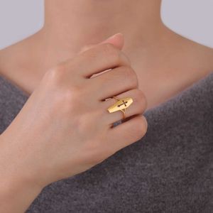 Обручальные кольца Skyrim Gothic вампира кросс -гроб кольцо женщины мужчины из нержавеющей стали золотой цвето