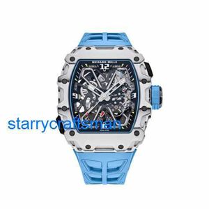 RM Luxury Watches Mechanical Watch Mills RM35-03 'Rafael Nadal' Mavi Kauçuk İzle Kayışı 2024 Ste0