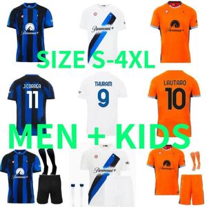 2023 2024 Inters Milan Lautaro Maglie da calcio Barella Milan Correa Calhanoglu Brozovic 23 24 Shirt calcistica Gagliardini Men Kit Kit UN 3053