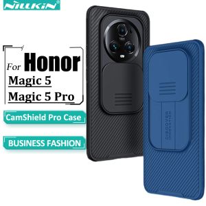 Täcker Nillkin för Honor Magic 5 Pro / Magic 5 Case, Camshield Hard PC+TPU Creative Slide Lens telefonskydd bakåt