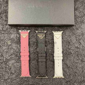 Tiras de faixa de relógio de grife para a banda de relógio Apple 49mm 38mm 42mm 44mm 45mm Iwatch Series 8 9 4 5 6 7 Strapas Bracelete Letra original Print Watchbands