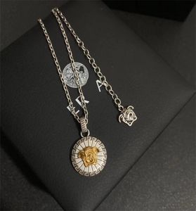 Fabriksdirekt modemärke Silverpläterad halsband 47 cm metallhalsband gåva för kvinna smycken kvalitet snabbt levererad6788111