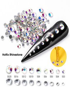 1440pcslot 3D Crystal Strass Fix Rhinestone Iron On Nails Decoration Plagget Flatback Glass Stone Diy Accessories6637031