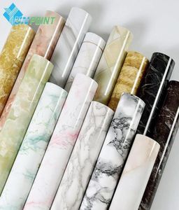 Auto adesivo de mármore papel de parede Roll Móveis de filme decorativo adesivos de parede à prova d'água para backsplash da cozinha decoração de casa23867222129672