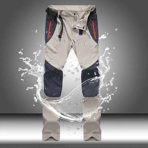 Calça masculina cargo à prova d'água tática masculino calça de secagem rápida masculino esportes ao ar livre calças de pesca size m-4xl j240507