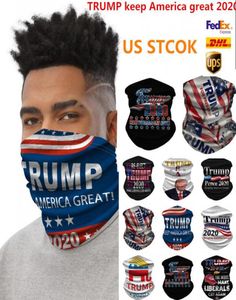 Trump Bandana Face Shield Mask Biden Seamless Magic Schal Keep America Great Stirnbänder Radsportparty Maske Kopfspeise Hals FWE7982190717