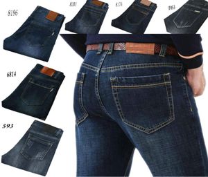 Fashionburrry 6 stile locor a quattro stagioni Men039S pantaloni allungati jeans 100 pantaloni di cotone scuochi lavati dritti b6510043
