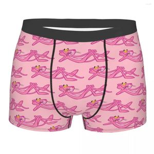 Underbyxor anpassade rosa leopard underkläder män andningsbara tecknad boxare trosor shorts trosor mjuka för manlig