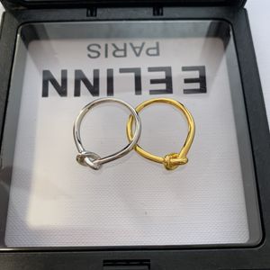 Designer Band Rings for Women Luxury Knot Ring Size 6 7 8 Med originalboxgåvor för förlovningsfödelsedagspresent