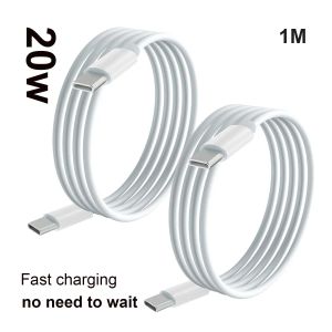 Tipo C Tipo C per tipo C 20W Cavo dati da 20W cavo di carica 1 m/ 3 piedi per iPhone 15/15 Pro Max/ 15 Plus con borsa OPP