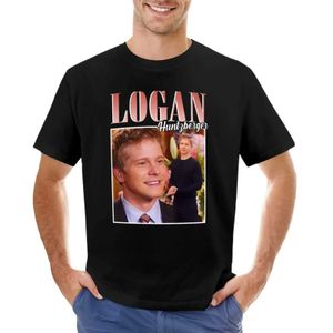 Herr t-shirts Logan Huntzberger signatur retro stil t-shirt sommarstopp grafisk t-shirt mens t-shirtl2405