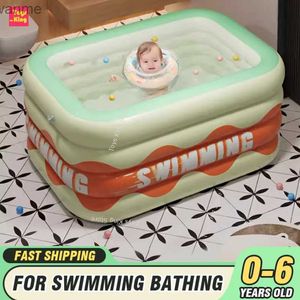 Bathing Tubs Seats Mini baby inflatable swimming pool childrens frame swimming pool outdoor folding paddles Piscina childrens summer water bathroom toy WX