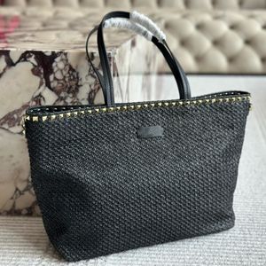 Designer Bag Tote Bag Raffias Straw Shoulder Bag Luxury Handbag Women's Large Classic Beach Handbag Luxury Grade Straw Woven Metal Letter