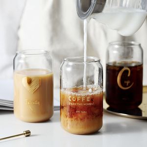 Coli puszki, szklane szklane kubki, nordyckie minimalistyczne domowe kreatywne kubki z herbatą do herbaty herbaty