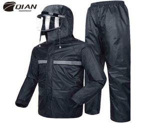 Qian Cycling Raincoatsモーターサイクル女性スーツレインジャケットパンツ警察ポンチョ防水レインジャケットメンズ保護レインウェア64428960286