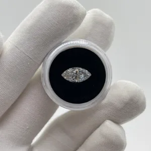 LOTUSMAPLE 0.1CT - 3CT sciolto moissanite taglio marquise diamante vero D colore FL chiarezza forma oliva pietra fatta a mano certificata dare un certificato GRA gratuito