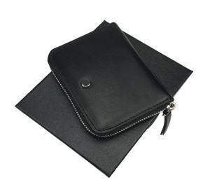 2020 Luxury Men039s Leder Black Reißverschluss Bag Multicard Slot ID Business Wallet Credit Card Gift mit Box2657216