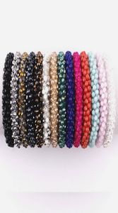 Boho Elastic Bracelets Bangles For Women Vintage Stretch Bohemian Femme Crystal Glass Beads Bracelets Party Jewelry3536491