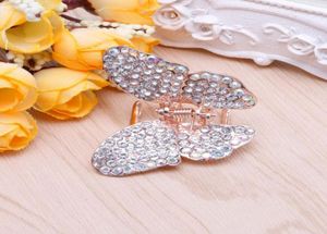 Женщины женщины Barrettes Fashion Butterfly Claw Crystal Othestone Hair Clip Clamp Hairpin 40jf Clips Barrettes9917271