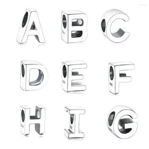 Свободные драгоценные камни Dropshiping Fashion 925 Серебряное серебро A-Z Alphabet Letter Charms Beads Fit Original Braclet Bracelet Diy Jewelry Berloque