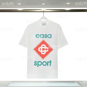 Casa Blanca Erkekler Tasarımcı T Shirt Casa Blanca Adam Bahar Yaz Yeni Stil Yıldızlı Kale Kısa Kol Kazabaklank Gömlek Erkek Gömlek Tenis Kulübü ABD Boyutu S-XXL 453