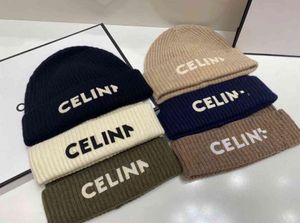Autumn and winter new C Lin wool hat letter knitted leisure llord tide br men039s women039s highend warm Baotou6410017