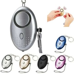 Defense Self 130dB Alarm Egg Form Keychain Pendant Anpassa ficklampa Personlig Safy Key Chain Charm Car Keyring Ring