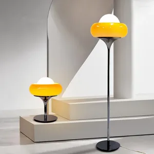 Bordslampor vintage orange golvljus vardagsrum glas skugga hörn lampa hem dekor sovrum stativ led