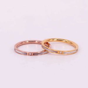 Anéis de casamento 18 kgp de ouro rosa Fritillaria cz zirconia anéis mulheres moda 316l jóias de aço inoxidável não desaparecer