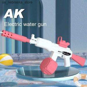 Sand Play Water Fun Summer Childrens Outdoor Warfare AK Electric Toy Gun Spela i interaktiva gåvor för föräldrar och barn Swimming Pool Q240408