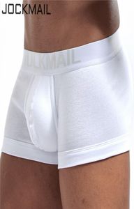 Underpants Jockmail Brand Mens Boxers Cotton Sexy Undwear Underpants Mandelli maschi Shorts U Casa convessa per gay bianco 2208301244874