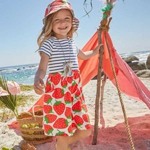 Girl's Dresses Girls Summer Dress 2019 Strawberry Pattern Childrens Dress Girl Westidos Childrens Princess Dress Robe Set 2-7 YearsL2405