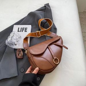 Designer Bag saddle bag Shoulder Bag Evening Bags Women's Leisure Saddle Pu Solid Color Diagonal Fashion Easy Matching Lady Handbags02