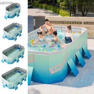 Bathing Tubs Seats 3M foldable swimming pool non inflatable foldable thick and wear-resistant outdoor large swimming pool home bathroom bathtub toy WX