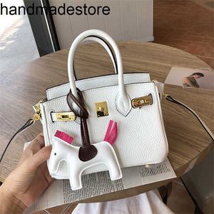 Mini Handtasche Platinum Sommer Litchi Bag Damenbeutel Cross Bag Mini Umhängetasche Handtasche Gezeiten handgefertigtes echtes Leder