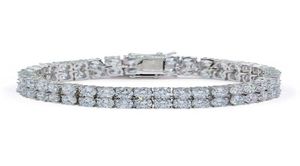 Hela guldarmband pläterade män charm simulerade diamantarmband isade ut bling strass kedjor hip hop smycken mens jewerl5848068