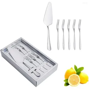 Forks 5pcs Cake Server Set Stainless Steel Knife And Fork Cutting For Wedding Birthday Party