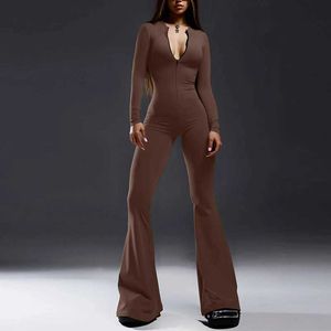 Women's Jumpsuits Rompers Basic Shaping Jumpsuit Womens Casual Fitness Jumpsuit New Jumpsuit Active Streetwear Workwear d240507